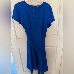 Lena Level Hem Vibrant Blue Midi Dress
